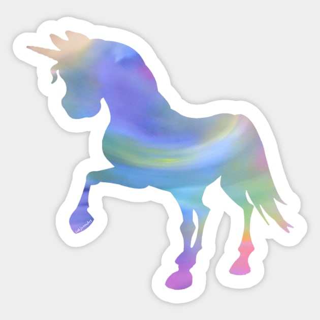 Whimsical fantasy unicorn painting Sticker by LukjanovArt